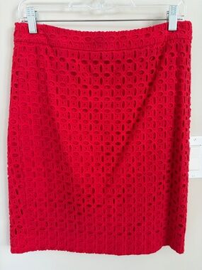 J. Crew #2 pencil eyelet skirt